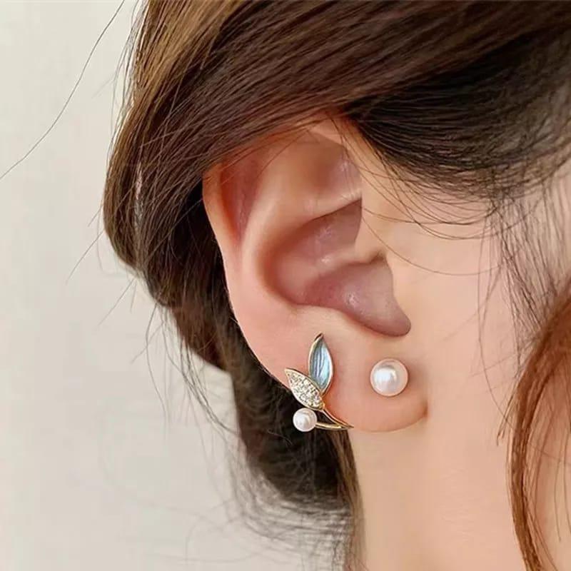 AVR JEWELS Stylish leaf stud Earrings for women and girls